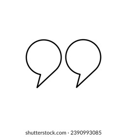 Quote mark, dialog line editable icon