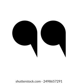 Quote mark, dialog vector icon