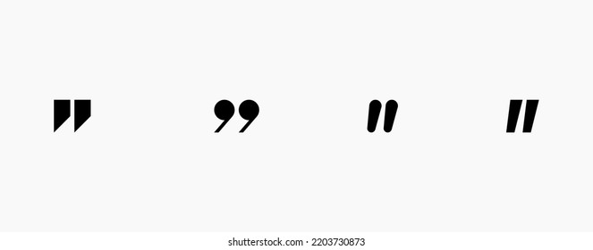 Quote mark icon collection. Quotation symbols vector set