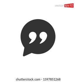 Quote Mark Icon Design Illustration