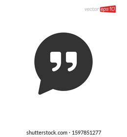 Quote Mark Icon Design Illustration