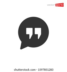 Quote Mark Icon Design Illustration