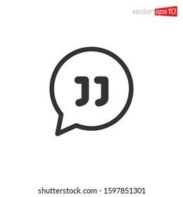 Quote Mark Icon Design Illustration
