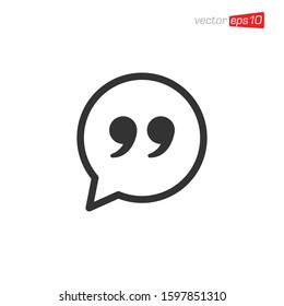 Quote Mark Icon Design Illustration