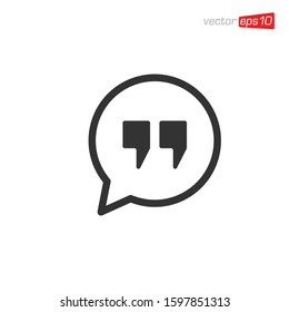 Quote Mark Icon Design Illustration