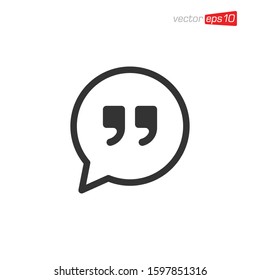 Quote Mark Icon Design Illustration