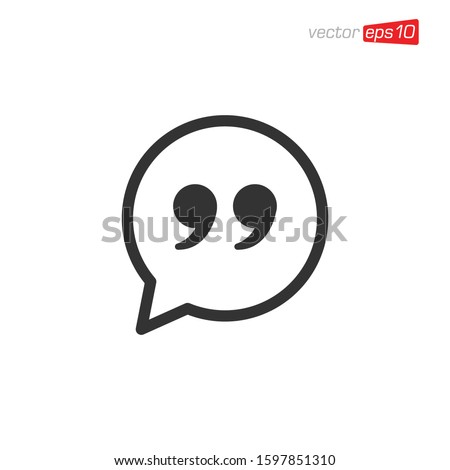 Quote Mark Icon Design Illustration