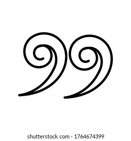 Design des Zitat-Markensymbols, Sammlung im trendigen Stil