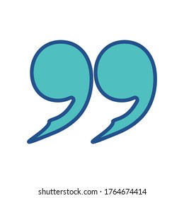 quote mark icon design,flat trendy style collection