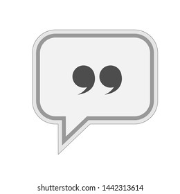 Quote Mark Icon. Opinion, Speak Up Illustration. Applied as Trendy Symbol for Design Elements, Websites, Presentation and Application - Vector. 