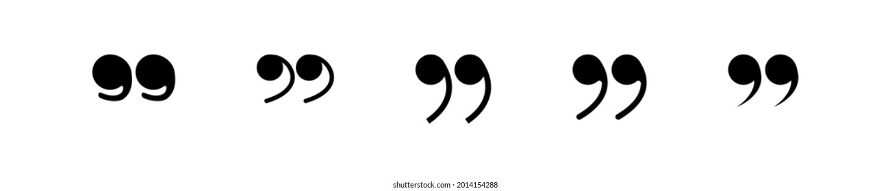 quote mark icon. quotation cute comma sign isolated vector on white background