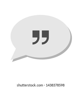 Quote Mark Icon - Symbol, Vector Illustration.