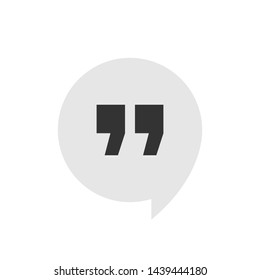 Quote Mark Icon - Symbol, Vector Illustration.