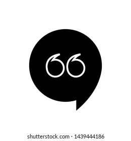 Quote Mark Icon - Symbol, Vector Illustration.