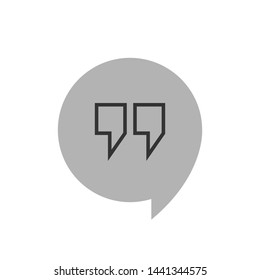 Quote Mark Icon - Symbol, Vector Illustration for Design and Websites, Presentation or Mobile Application.