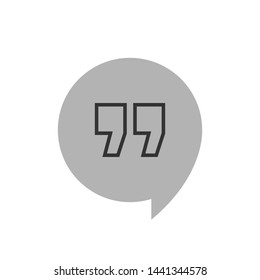 Quote Mark Icon - Symbol, Vector Illustration for Design and Websites, Presentation or Mobile Application.