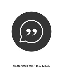 Quote Mark Icon Symbol Vector Illustration
