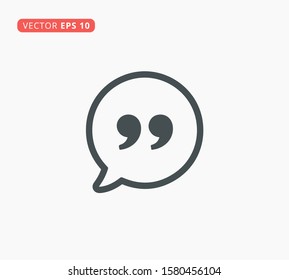 Quote Mark Icon Symbol Vector Illustration