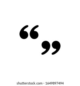 Quote Mark Icon Symbol Vector Illustration