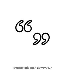 Quote Mark Icon Symbol Vector Illustration