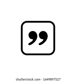 Quote Mark Icon Symbol Vector Illustration