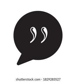 Quote Mark Icon Symbol Vector Illustration Design