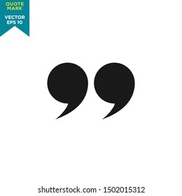 quote mark icon in trendy flat style 