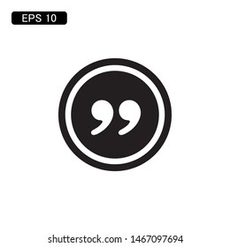 quote mark icon vector illustration