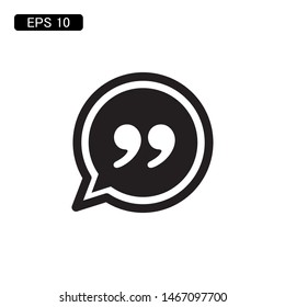 quote mark icon vector illustration