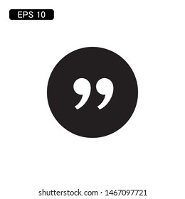 quote mark icon vector illustration