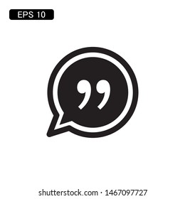 quote mark icon vector illustration