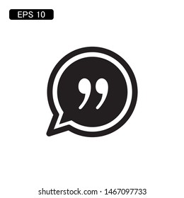quote mark icon vector illustration