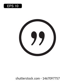 quote mark icon vector illustration