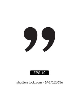 quote mark icon vector illustration