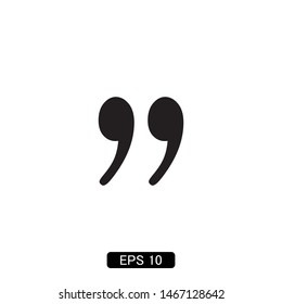quote mark icon vector illustration