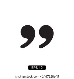 quote mark icon vector illustration