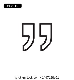 quote mark icon vector illustration