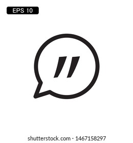 quote mark icon vector illustration