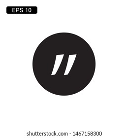 quote mark icon vector illustration