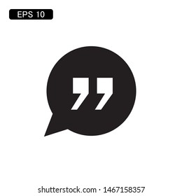 quote mark icon vector illustration