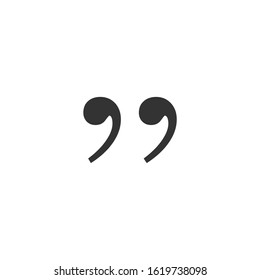 Quote Mark Icon vector sign isolated for graphic and web design. Quote Mark symbol template color editable on white background.