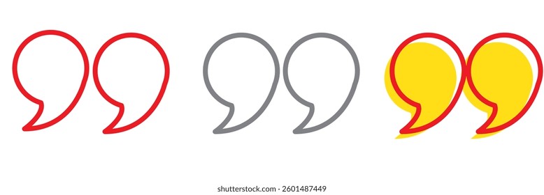 Quote mark in png. Quotation symbol. Remark sign in png. Quote mark on transparent background. Quoted sign
