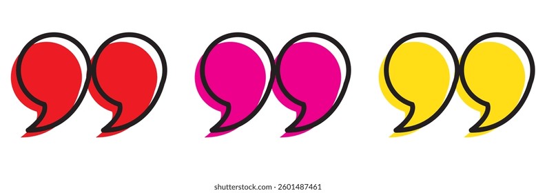 Quote mark in png. Quotation symbol. Remark sign in png. Quote mark on transparent background. Quoted sign