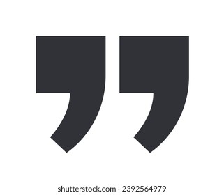 quote mark , quotation marks black icon and speech mark symbol. Talk bubble speech icon. graphic design quotes for comment or punctuation sign vector illustration icons 