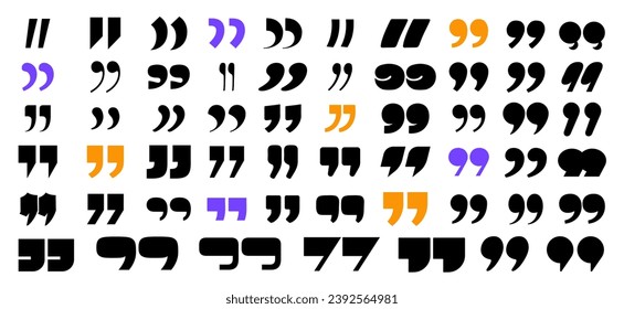 quote mark , quotation marks black icon and speech mark symbol. Talk bubble speech icon. graphic design quotes for comment or punctuation sign vector illustration icons 