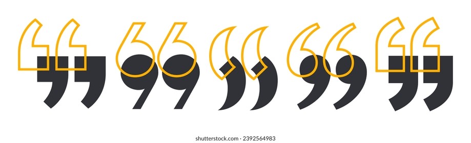 quote mark , quotation marks black icon and speech mark symbol. Talk bubble speech icon. graphic design quotes for comment or punctuation sign vector illustration icons 