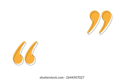 Quote mark in . Quotation symbol. Remark sign in Quote mark on transparent background. Quoted sign .  Vector Illustration . EPS 20 .