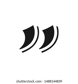 Quote Mark symbol icon vector EPS 10 illustration
