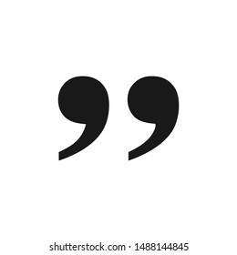 Quote Mark symbol icon vector EPS 10 illustration
