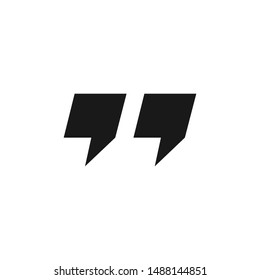 Quote Mark symbol icon vector EPS 10 illustration